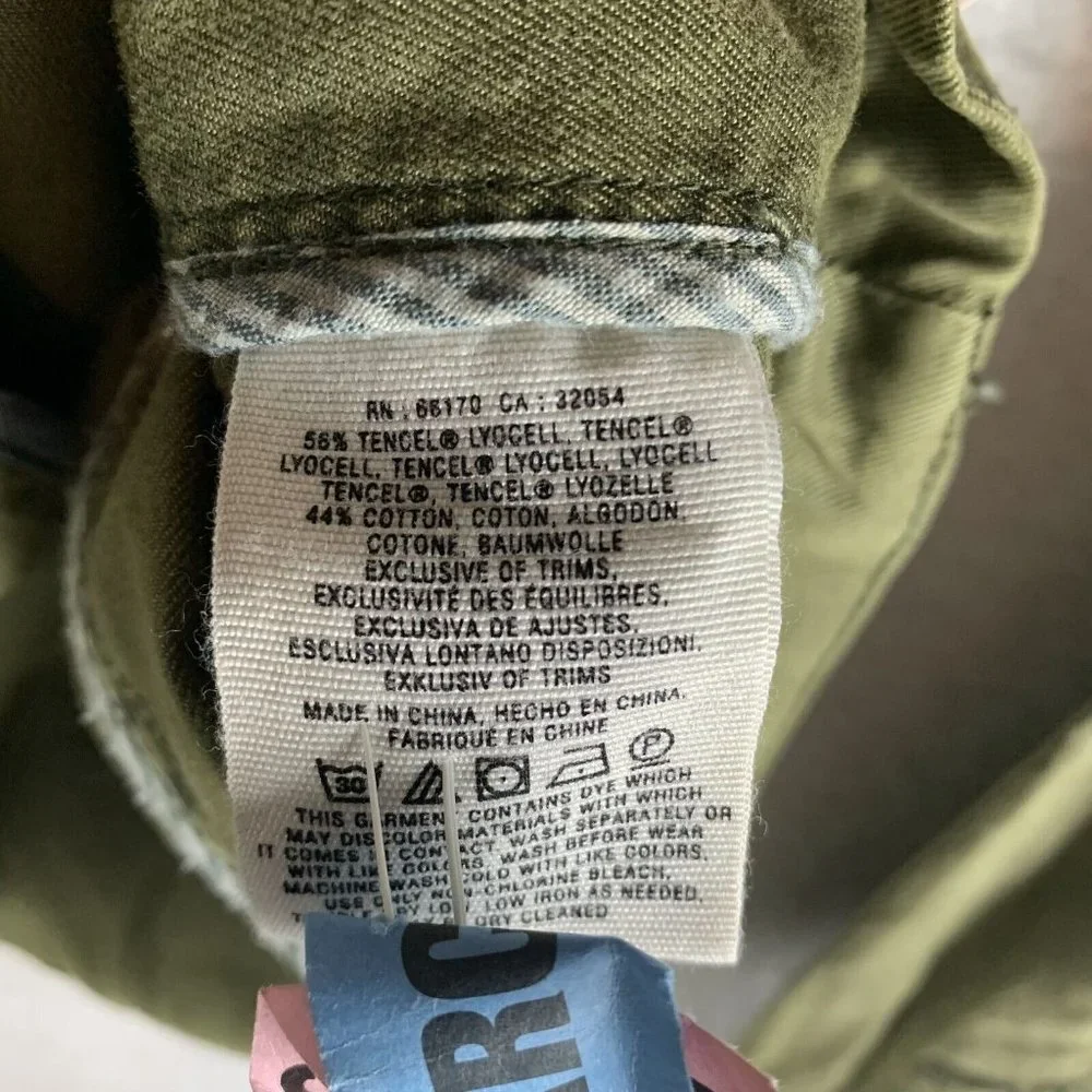 Holding Horses Field Jacket Women's Small Olive Green Denim Notch Lapel‎ 7769 - Picture 6 of 7